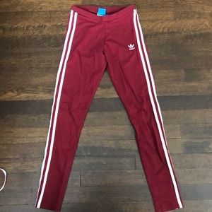 Maroon adidas Legging